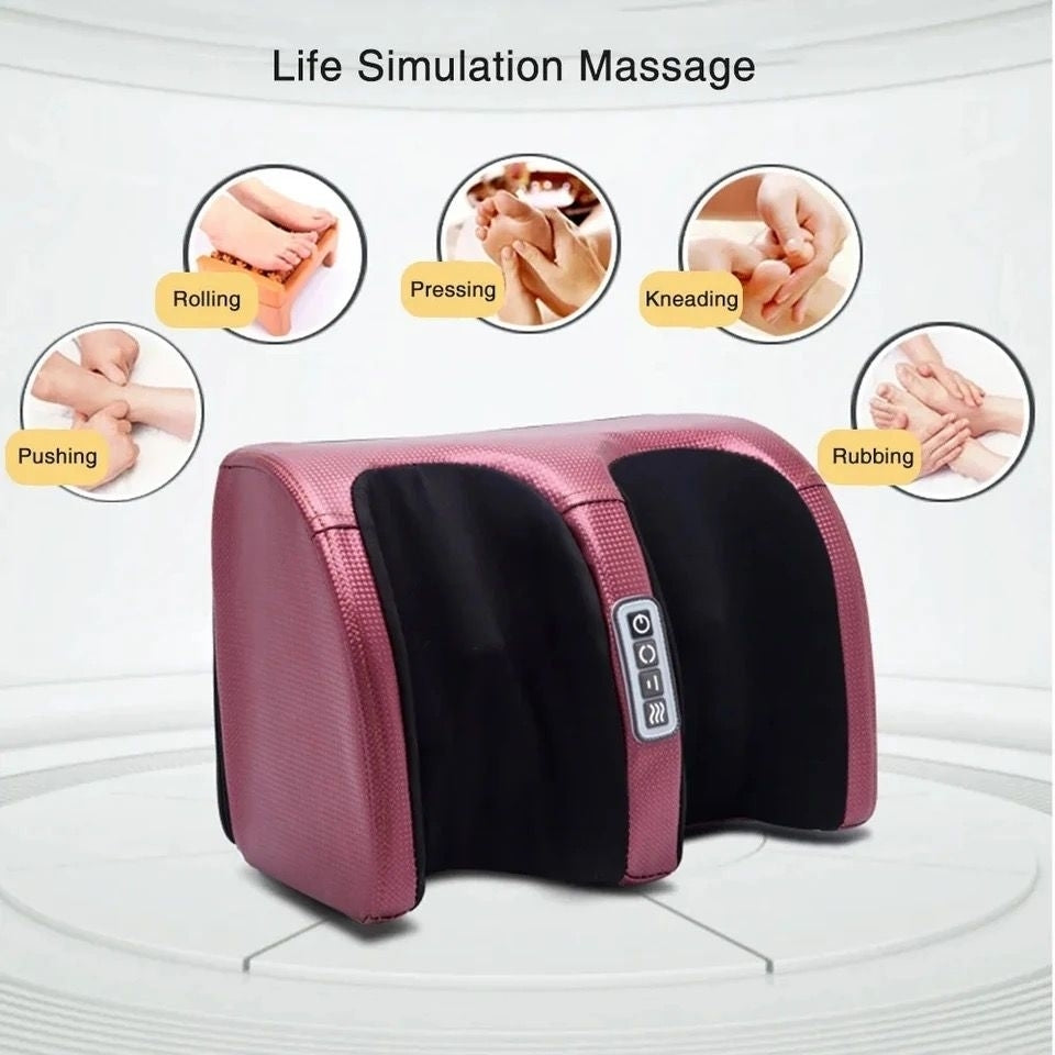 Masseur électrique 3D pour pieds et mollets, 3 niveaux, avec chaleur