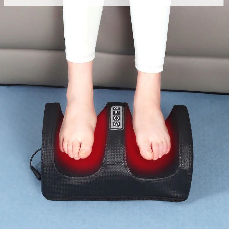 Masseur électrique 3D pour pieds et mollets, 3 niveaux, avec chaleur