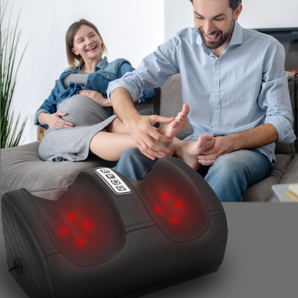 Masseur électrique 3D pour pieds et mollets, 3 niveaux, avec chaleur