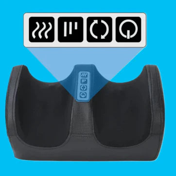 Masseur électrique 3D pour pieds et mollets, 3 niveaux, avec chaleur